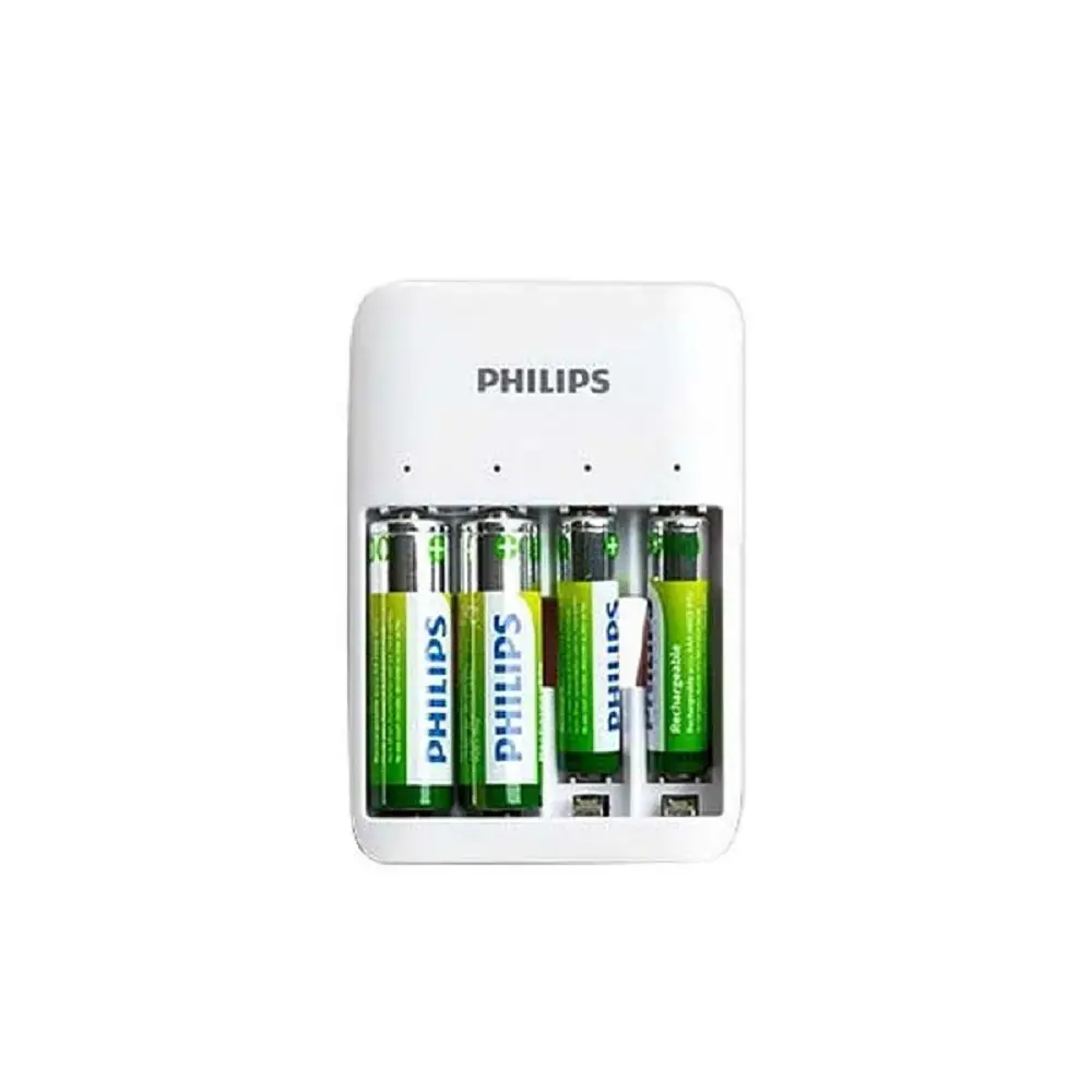 PHILIPS Quad channel battery charger for NiMH USB + 2xAA 1300mAh + 2xAAA 7000mAh