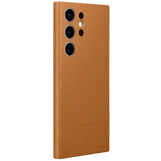 EF-VS918LAE Samsung Leather Cover for Galaxy S23 Ultra Camel