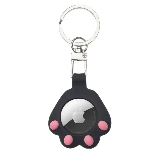 Fusion Cat Paw keychain for Apple AirTag with key ring black