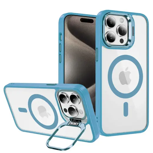 Tel Protect Kickstand Magsafe Case for Iphone 14 Pro Max blue