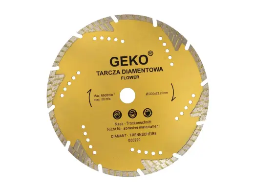 Turbohammastega segmenteeritud teemantketas "Flower" 230x22mm GEKO Profi