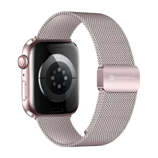 Forcell F-Design FA14 nutikella rihm Apple Watch (42/44/45/46/49 mm) jaoks | roostevaba teras | roosa