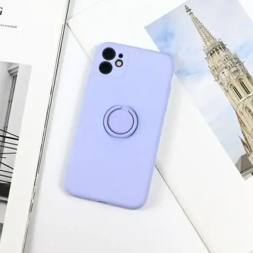 Beline Silicone Ring чехол с подставкой для телефона iPhone 12 Pro Max синий
