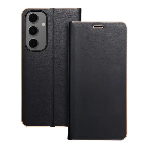 LUNA Book raamatutüüpi telefoni ümbris Samsung Galaxy S24 FE (S721) must
