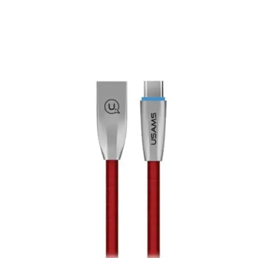 USAMS U-Light Series TCZSUSB04 data transfer and charging cable | USB-A to USB-C | 15W | 1.2m | red