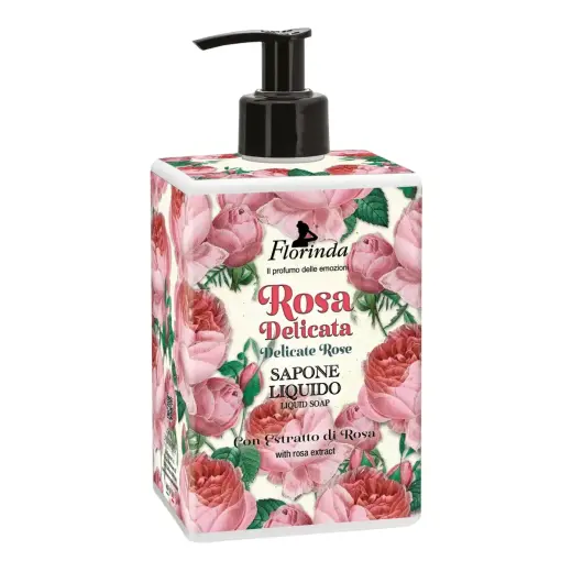 Florinda, Rosa Delicata, Cleansing & Softening, Liquid Soap, Hands & Face & Body, 500 ml