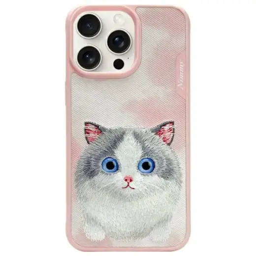 Nimmy Big Eyed Pet 2.0 Cat phone case for iPhone 15 Pro 6.1 pink