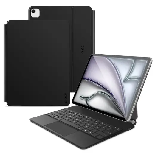 TECH-PROTECT SMARTCASE MAGNETIC + KEYBOARD IPAD PRO 12.9” 4 | 5 | 6 | 2020-2022 | AIR 13” 1 | 2 | 2024-2025 BLACK