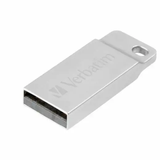 Verbatim USB-A 2.0 Metal Executive Flash Drive 64GB silver 98750