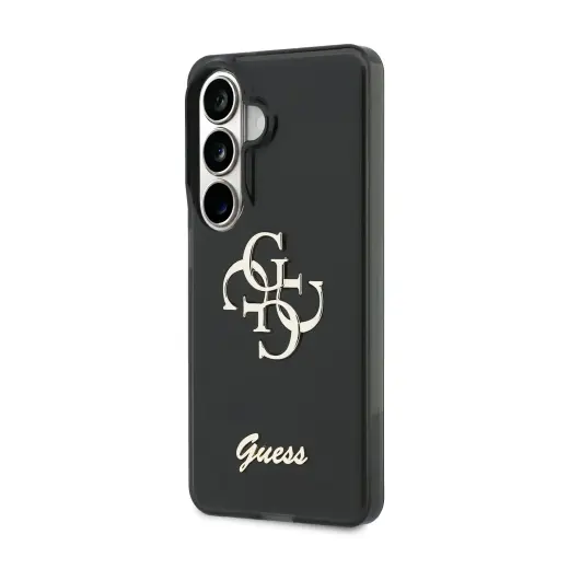 Guess IML 4G Script Metal Logo maciņš telefonam Galaxy S26 (S942) melns