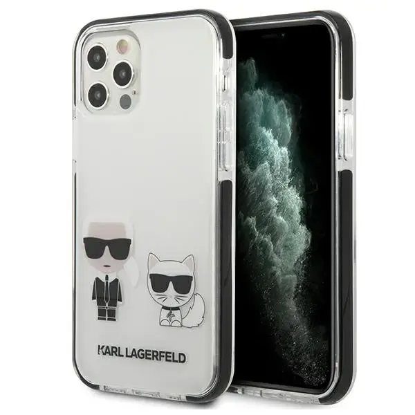 Karl Lagerfeld TPE Karl  and Choupette Case for iPhone 12|12 Pro White