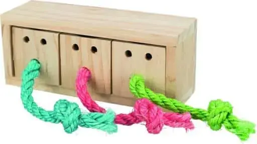 Accessories for rodent cages : Trixie Snack cube, wood, 15 × 5.5 × 6 cm