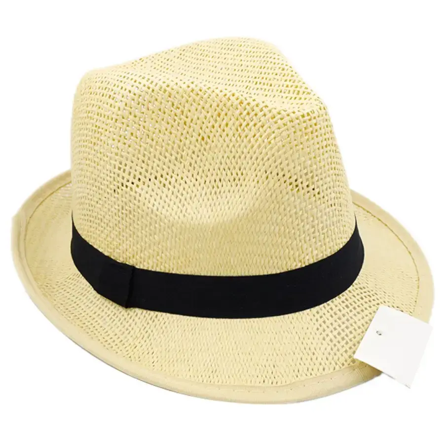 BESK Wide-brim hat 58cm cream