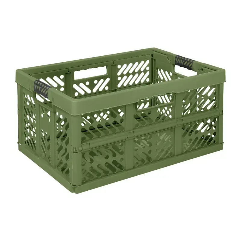 Saliekamā kaste ar kravnesību līdz 50kg Ben 54x37x28cm 45L olīvu krāsā