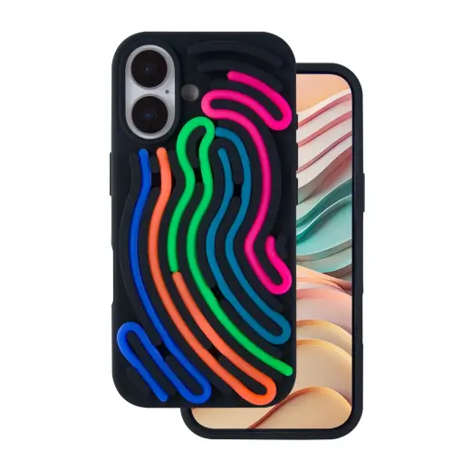 DIY Snake telefono dėklas iPhone 17 juodas