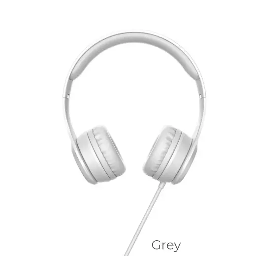 Wire headphones Jack 3,5 mm Hoco W21 grey