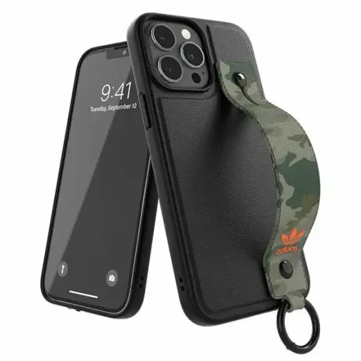 Adidas OR Hand Strap Case iPhone 13 Pro Max 6,7" czarny-moro|black-green moro 48671