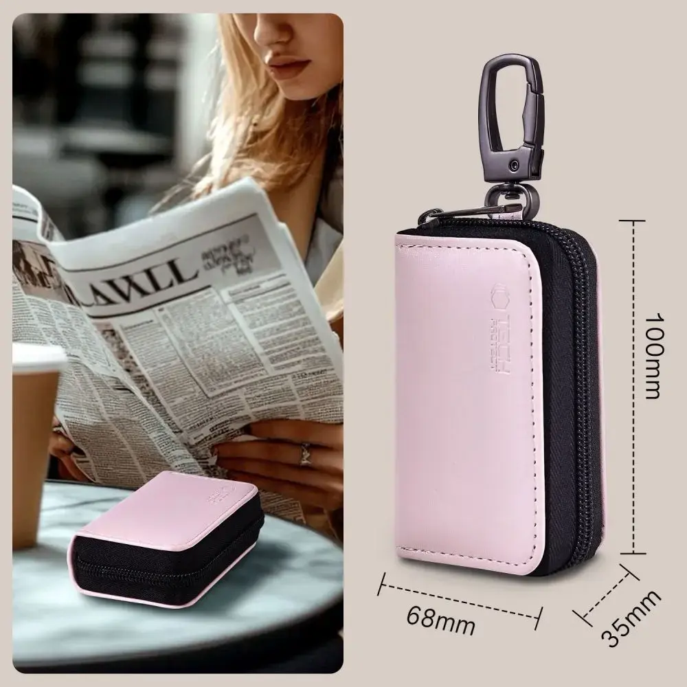 KLATKA FARADAYA TECH-PROTECT KLR300 POUCH KEYLESS RFID SIGNAL BLOCKER CASE PINK