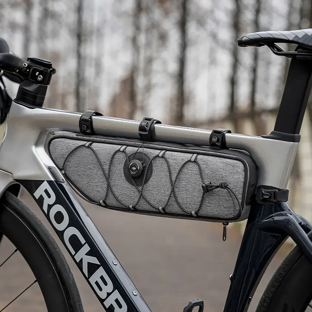 Torba pod ramę 2L Rockbros TL003 ROAD TO SKY wodoodporna – szara