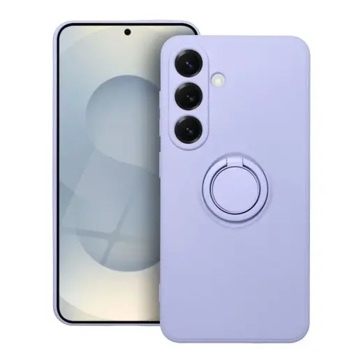 Silicone telefono dėklas su stovu Samsung Galaxy S25 (S931) violetinis