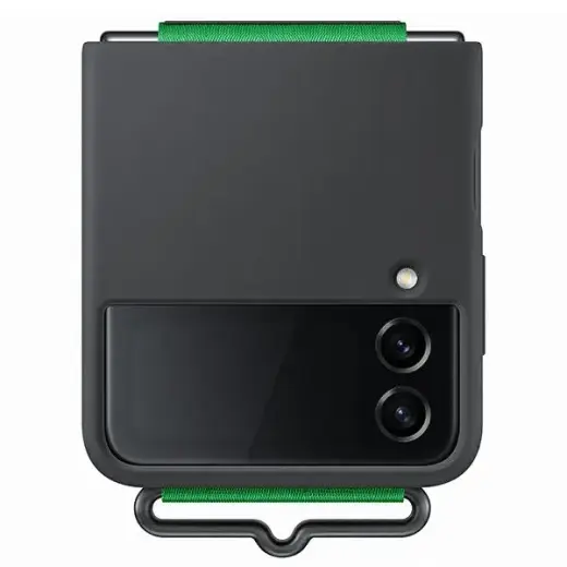 EF-GF721TBE Samsung Silicone Cover with Strap for Galaxy Z Flip 4 Black