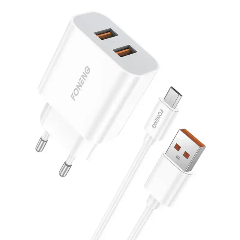 Foneng EU45 tīkla lādētājs | USB-A, Micro USB