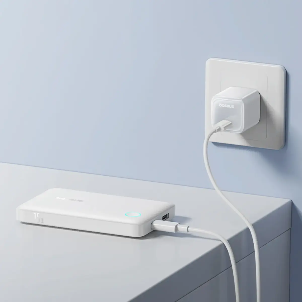 Baseus EnerFill FP11 ārējais akumulators (powerbank) | 10 000 mAh | 15W | USB-C | balts