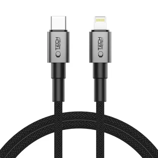 Tech-Protect Ultraboost DNA data transfer and charging cable | USB-C to Lightning | 27W | 1m | gray