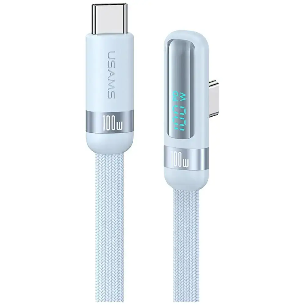 USAMS US-SJ653 datu pārraides un uzlādes vads | USB-C uz USB-C | PD | 100W | zils
