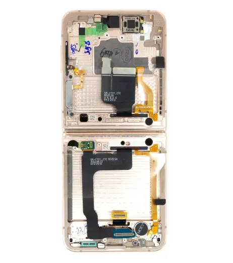 LCD display + Touch Unit + Front Cover Samsung F721 Galaxy Z Flip 4 5G Pink (Service Pack)