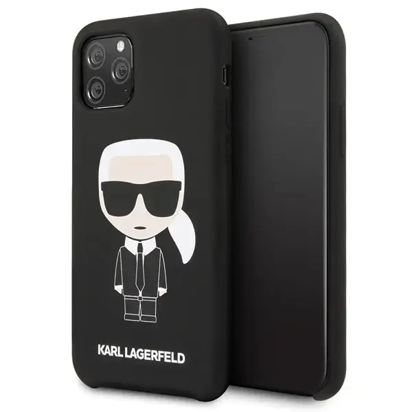 KLHCN58SLFKBK Karl Lagerfeld Iconic Silicone Cover for iPhone 11 Pro Black
