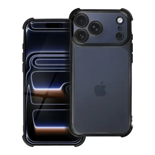 Antishock Electro telefono dėklas iPhone 17 Pro Max juodas