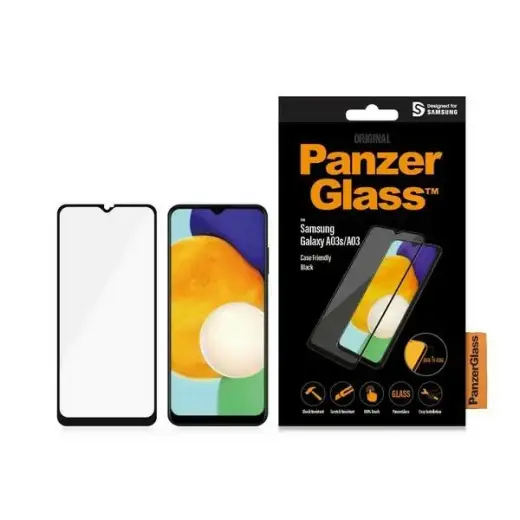 PanzerGlass E2E Regular tempered glass for phone Samsung Galaxy A03 black