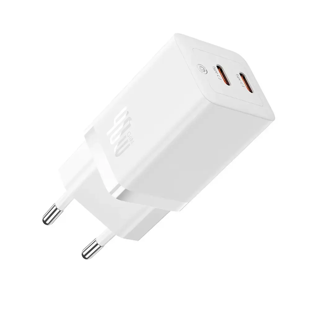 Baseus GaN5 Pro reisilaadija | 40W | GaN | USB-C | valge