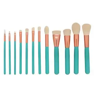 Set of Makeup Brushes MIMO Turquoise 12 Pieces