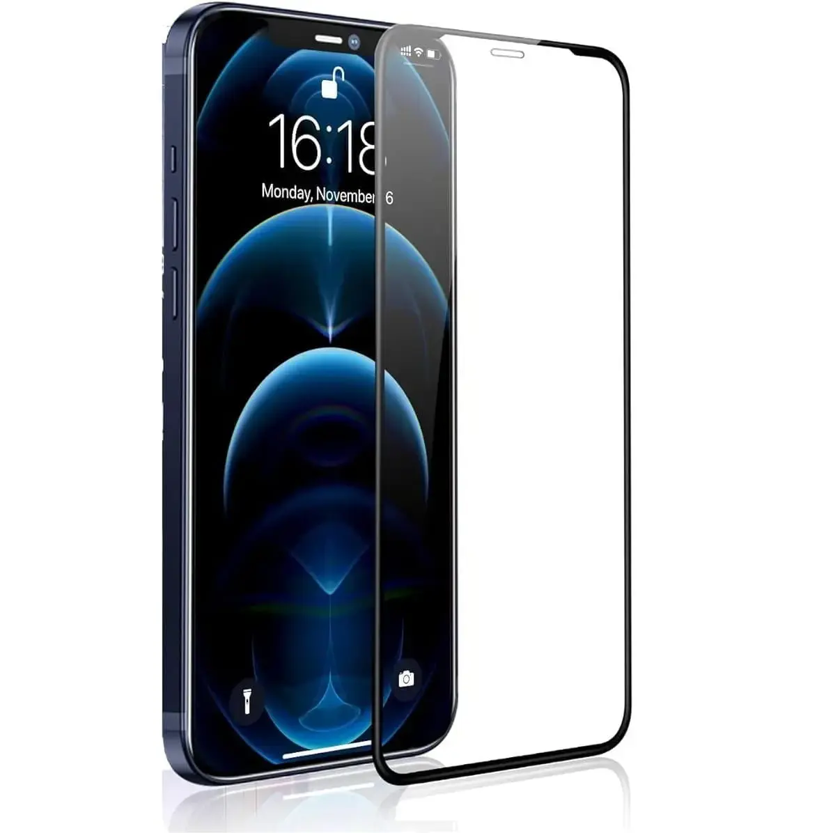 Fusion ceramic glass 9D pilnīgi aptverošs ar rāmi ekrāna aizsargstikls telefonam iPhone 16 Plus melns