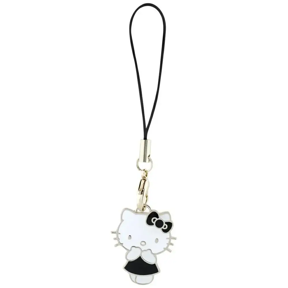 Hello Kitty zawieszka HKCPMKK Phone       Strap czarny|black Charm Kitty Cute
