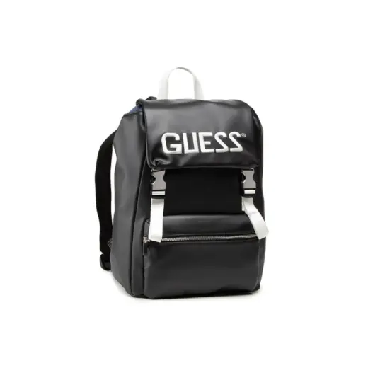 Guess, Salameda, Synthetic Leather, Textile Backpack, Black, Laptop Compartiment, HMSALOP1105, Unisex