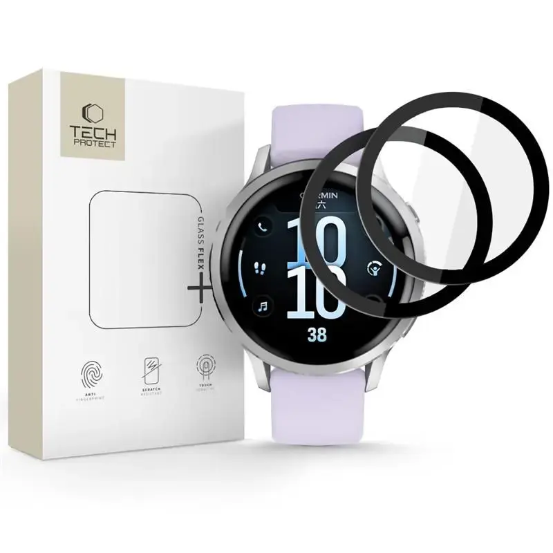 SZKŁO HYBRYDOWE TECH-PROTECT GLASS FLEX+ 2-PACK GARMIN VENU 4 (41 MM) BLACK