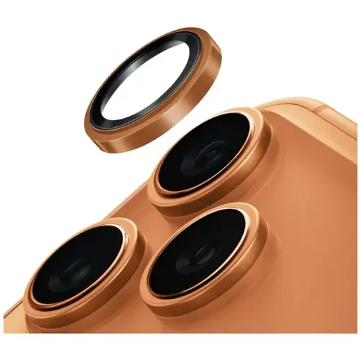 Uniq Optix Prime Camera Lens Protector for iPhone 17 Pro / 17 Pro Max with Applicator - Orange