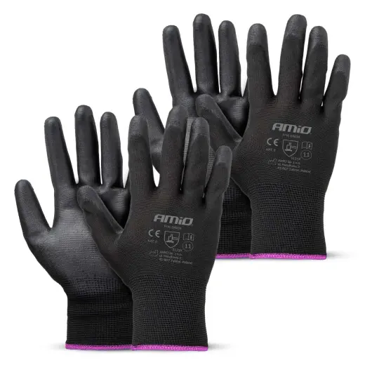 PU Safety gloves 4 pcs Size 11 (2 pairs), 3131X AMIO-04634