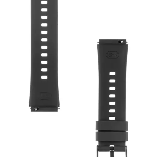 Tactical universaalne nutikella rihm (18 mm) jaoks | silikoonist | must