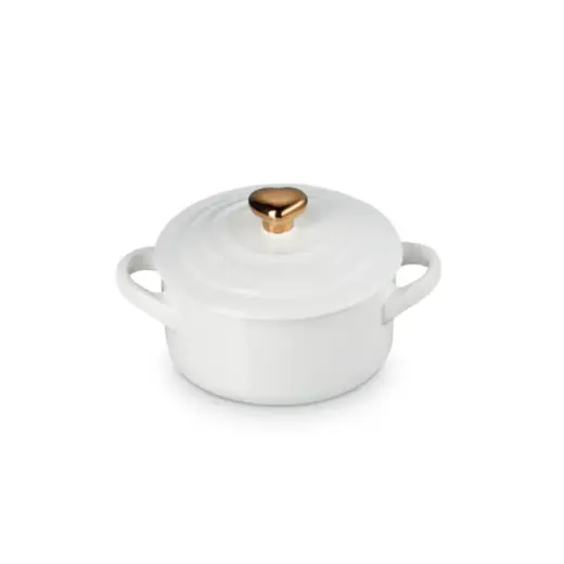 Mini Cocotte keramikos indas Ø10 cm, baltas