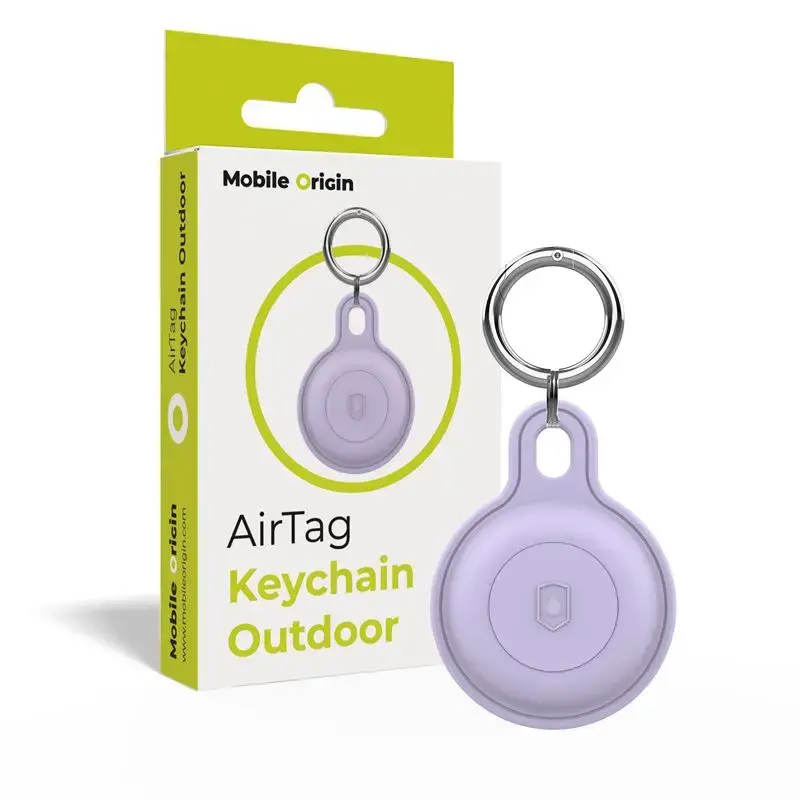 MOBILE ORIGIN AirTag Outdoor KeyChain, purple