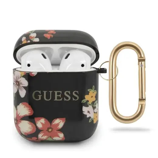 GUACA2TPUBKFL04 Guess Silicone Case for Airpods 1|2 Floral N.4