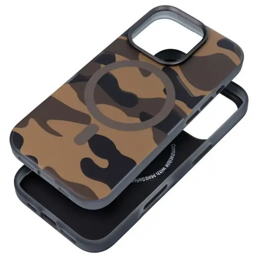 Case for 16 Forcell F-Protect Levels Dual Layer 4D technology compatible with Magsafe Military Drop-Test desert camo