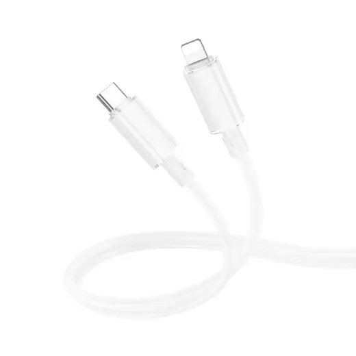 Borofone BX112 Lemon data transfer and charging cable | USB-C to Lightning | 27W | 1m | white