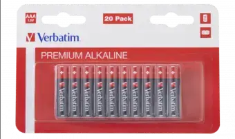Baterijas Verbatim AAA Premium Alkaline 20-Pack 1.5V