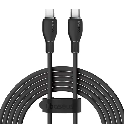 Baseus Pudding Series andmeedastus- ja laadimiskaabel | USB-C kuni USB-C | 100W | 1.2m | must