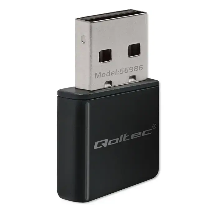 Qoltec 56986 bezvadu īpaši ātrdarbīgs mini adapteris NANO WiFi | Standarta N | USB 2.0 | 300 Mbps